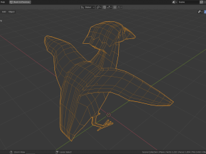 low poly boat-billed heron 3D 模型
