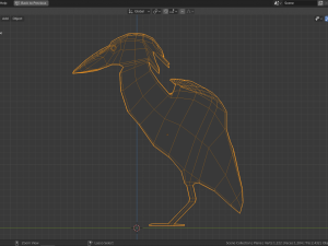 low poly boat-billed heron 3D 模型