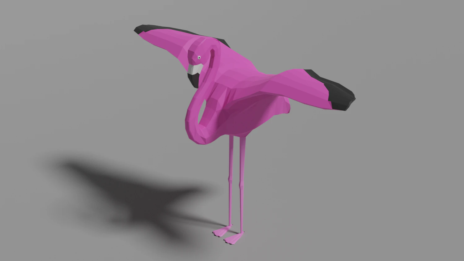 low poly flamingo 3D Model .c4d .max .obj .3ds .fbx .stl .blend 