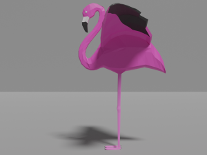 low poly flamingo Modelo 3D