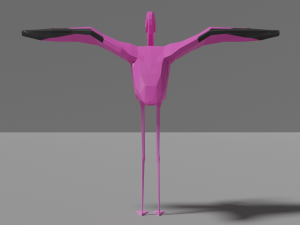 low poly flamingo Modelo 3D
