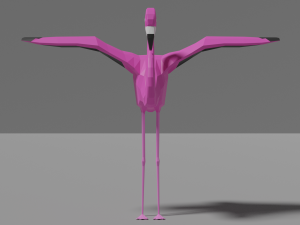 low poly flamingo Modelo 3D