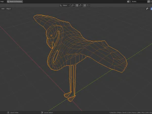 low poly flamingo 3D Model
