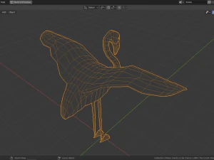 low poly flamingo 3D Model