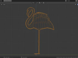 low poly flamingo 3D Model