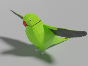 low poly parrot 3D Model
