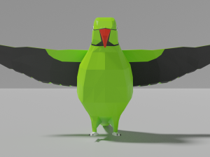 low poly parrot 3D 模型