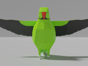 low poly parrot 3D Model