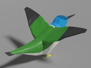low poly hummingbird 3D Model