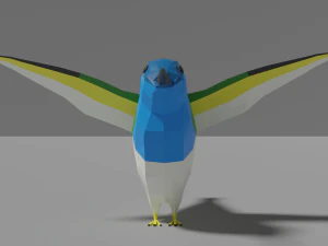 low poly hummingbird 3D Model