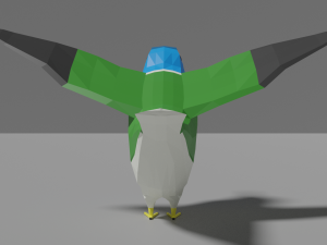 low poly hummingbird 3Dモデル