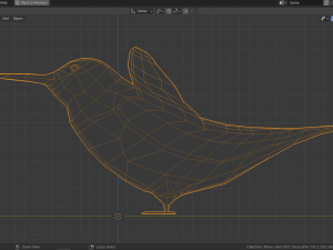 low poly hummingbird 3Dモデル