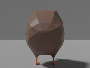 low poly kiwi bird 3D Model