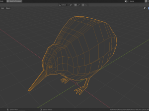 low poly kiwi bird 3D Model