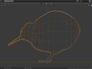 low poly kiwi bird 3D Model
