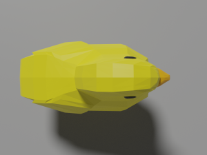 low poly chick Modello 3D