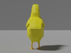low poly chick Modello 3D