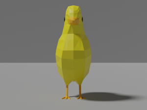 low poly chick Modello 3D