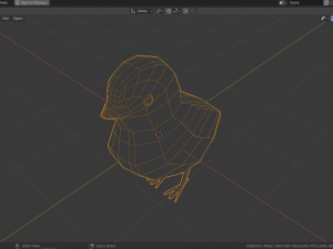 low poly chick Modello 3D