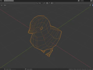 pulcino low poly Modello 3D