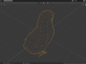 low poly chick Modello 3D