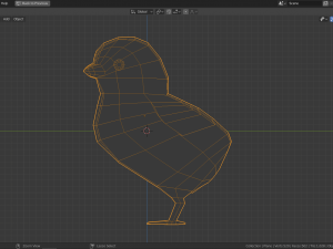 low poly chick Modello 3D