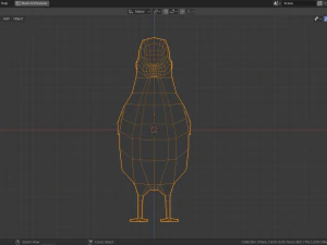 pulcino low poly Modello 3D