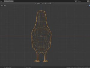 pulcino low poly Modello 3D