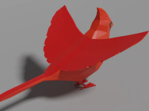 low poly cardinal 3D Model