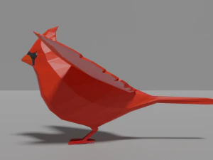 low poly cardinal 3D Model