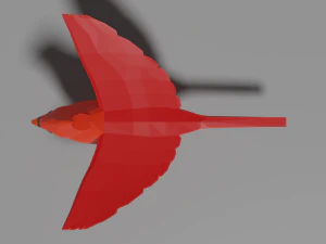 low poly cardinal 3D Model