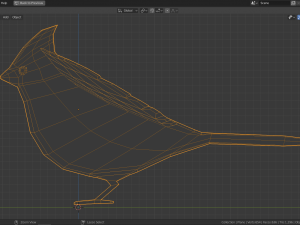 low poly cardinal Model 3D