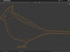 low poly cardinal 3D Model