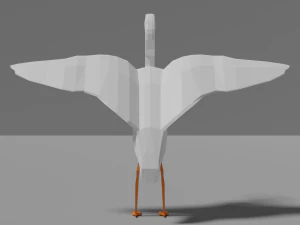 low poly heron 3D Model