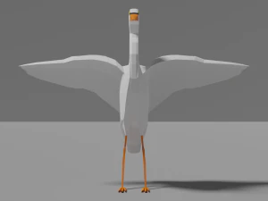 low poly heron 3D Model