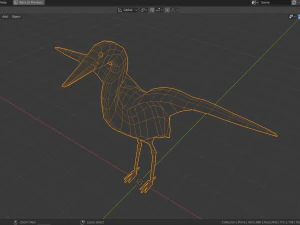 low poly heron 3D Model