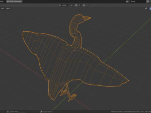 low poly heron 3D Model