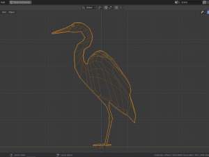 low poly heron Modello 3D