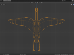 low poly heron Modello 3D