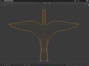 low poly heron Modello 3D