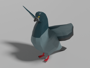 low poly pigeon 3D Model