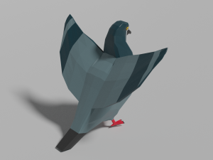 low poly pigeon Modello 3D