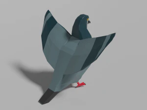 low poly pigeon 3D Model