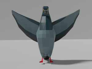low poly pigeon Modello 3D