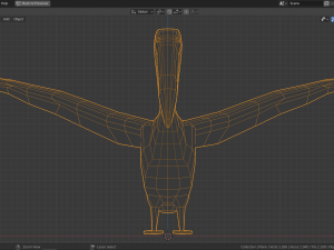 low poly pelican 3D मॉडल