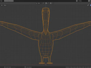 низкополигональный пеликан 3D Модель