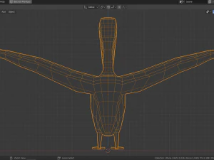 низкополигональный пеликан 3D Модель