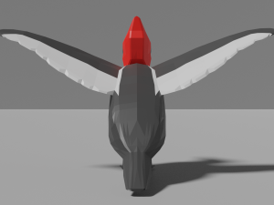 low poly woodpecker 3D Model
