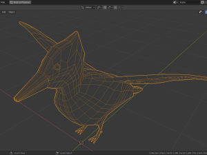low poly woodpecker 3D Model