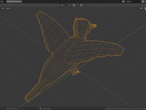 low poly woodpecker 3D Model